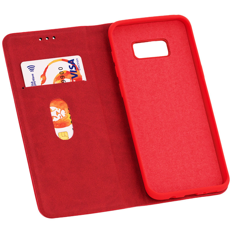 Husa Samsung Galaxy S8+, Galaxy S8 Plus Forcell Silk Wallet - Red