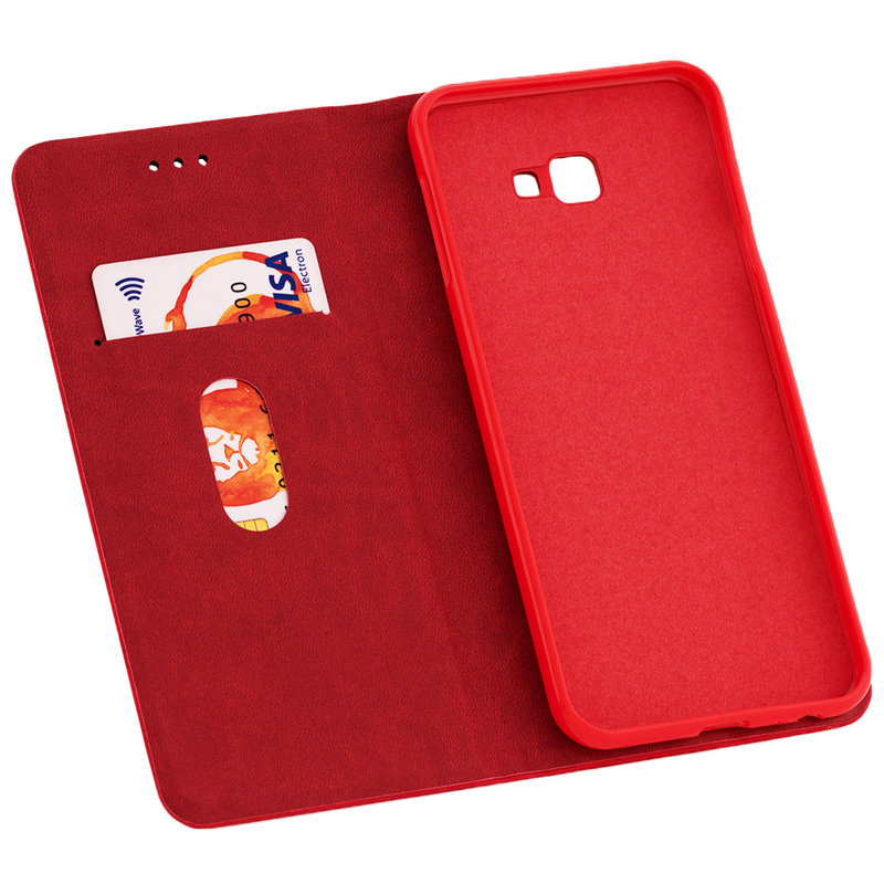 Husa Samsung Galaxy J4 Plus Forcell Silk Wallet - Red