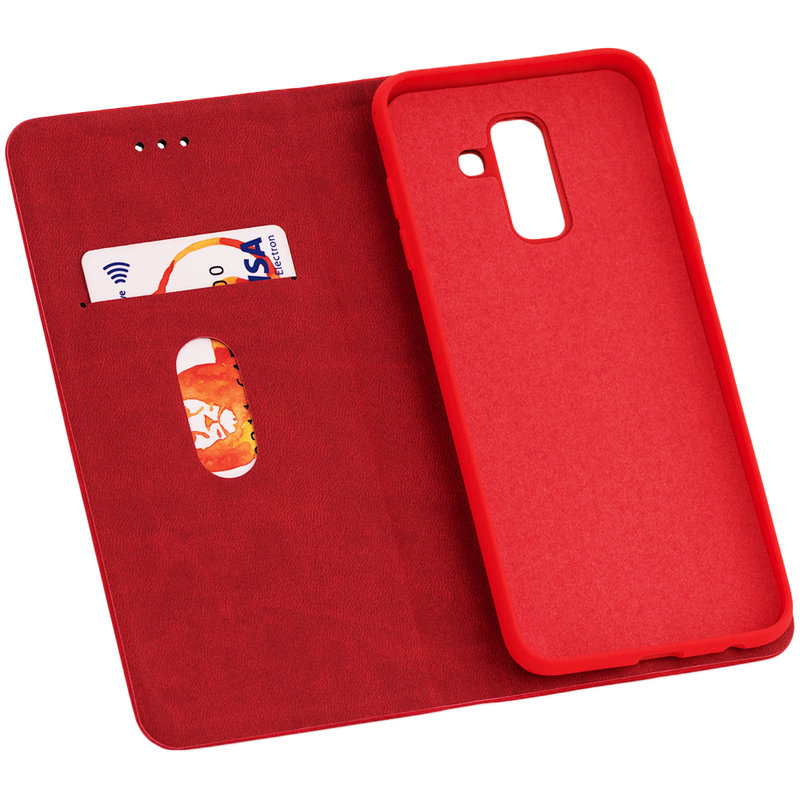 Husa Samsung Galaxy J8 2018 Forcell Silk Wallet - Red