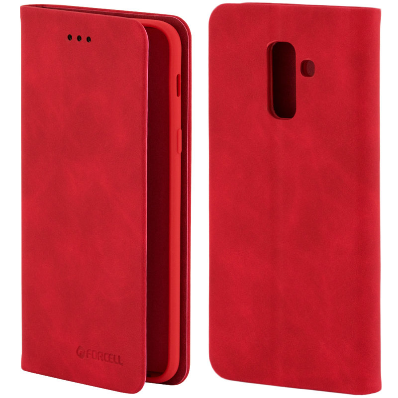 Husa Samsung Galaxy A6 Plus 2018 Forcell Silk Wallet - Red