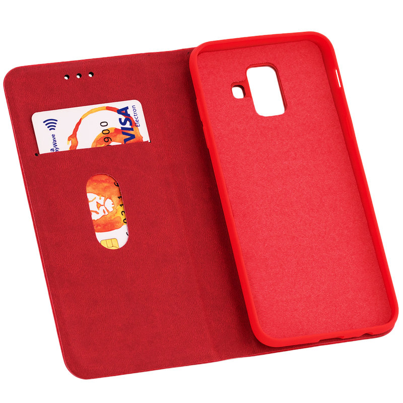 Husa Samsung Galaxy A6 2018 Forcell Silk Wallet - Red