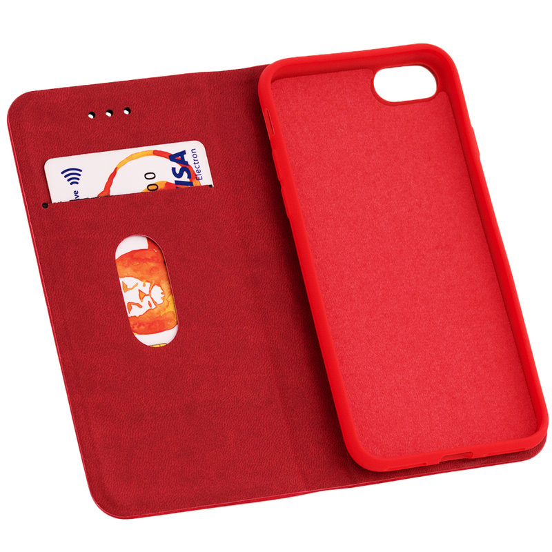 Husa iPhone 8 Forcell Silk Wallet - Red