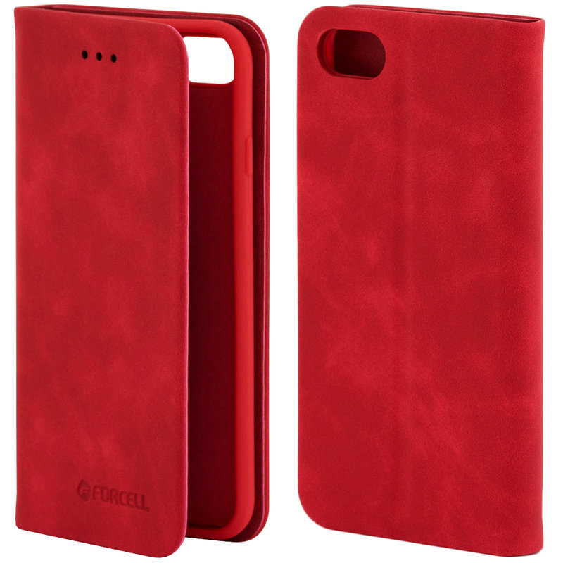 Husa iPhone 7 Forcell Silk Wallet - Red