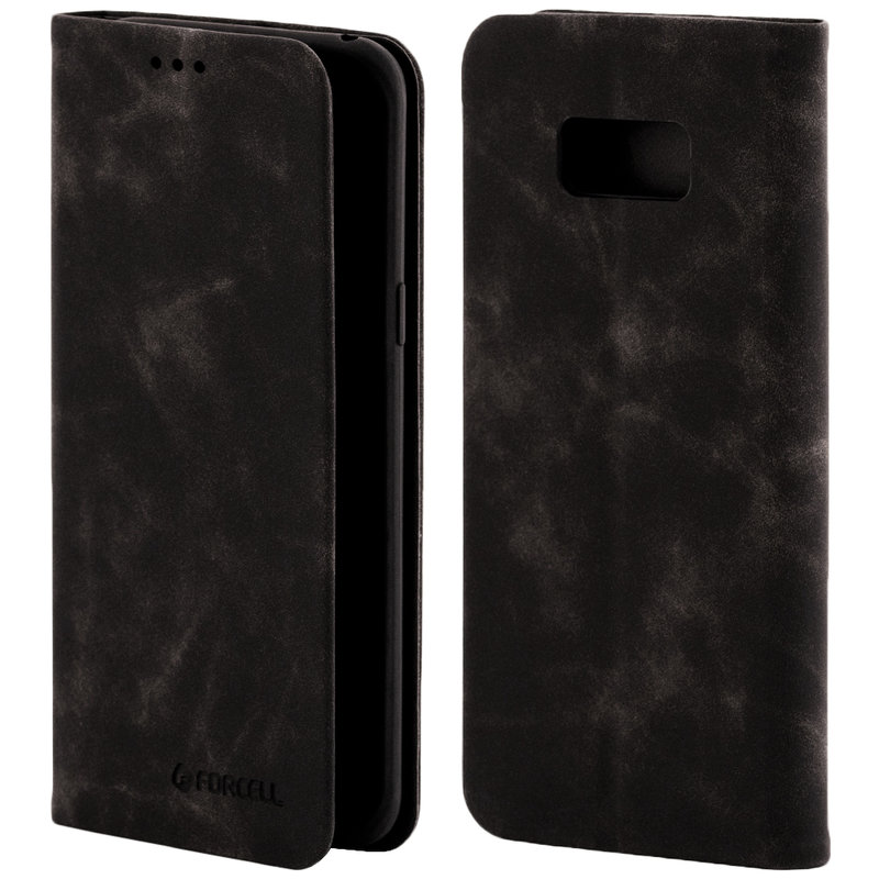 Husa Samsung Galaxy S8+, Galaxy S8 Plus Forcell Silk Wallet - Black