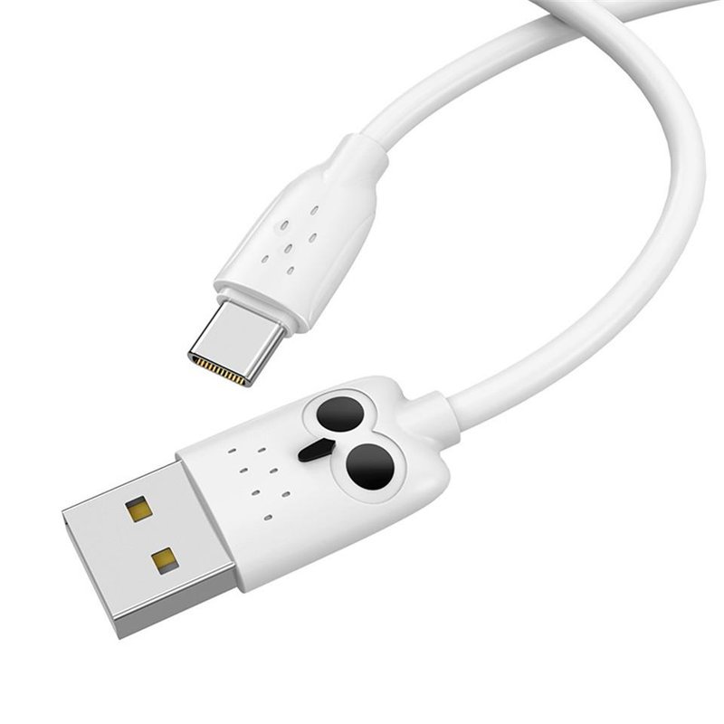 Cablu de date USB Type C Hoco OWL KX1 1M Lungime - Alb