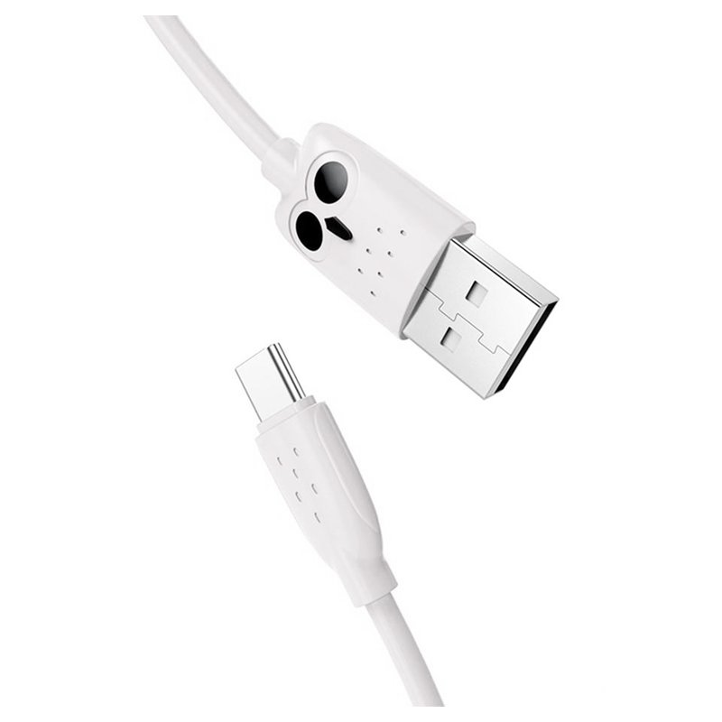 Cablu de date USB Type C Hoco OWL KX1 1M Lungime - Alb