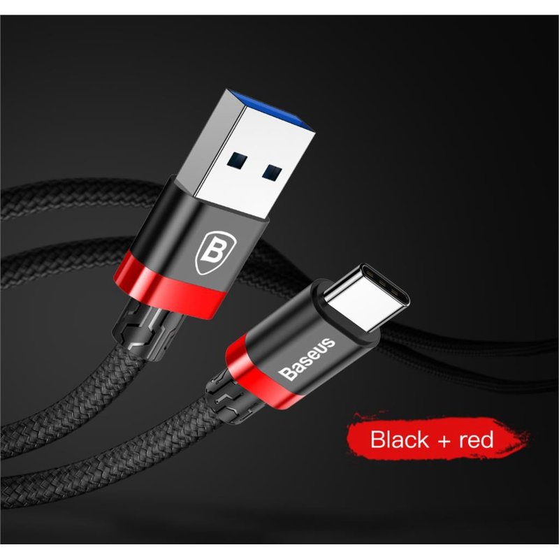 Cablu De Date Baseus USB 3.0/Type-C Incarcare Rapida 3A 1m - CATGB-19 - Rosu