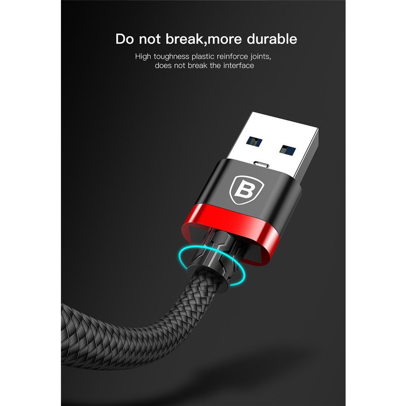 Cablu De Date Baseus USB 3.0/Type-C Incarcare Rapida 3A 1m - CATGB-19 - Rosu