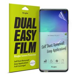 Folie Protectie FullCover Samsung Galaxy S10 Ringke Dual Easy(2 Pack) - Clear