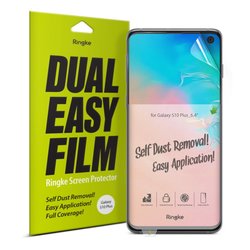 Folie Protectie FullCover Samsung Galaxy S10 Plus Ringke Dual Easy(2 Pack) - Clear
