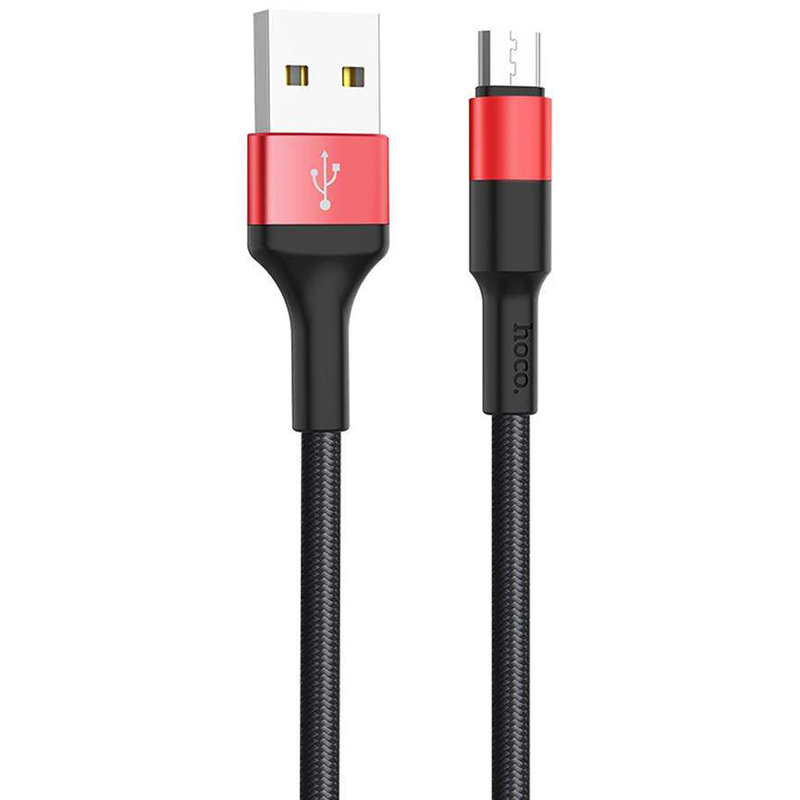 Cablu de date Micro-USB 2A Hoco X26, 1m, rosu