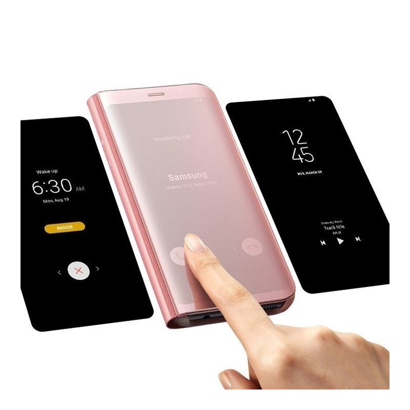 Husa Originala Samsung Galaxy S8+, Galaxy S8 Plus Clear View Cover Albastru