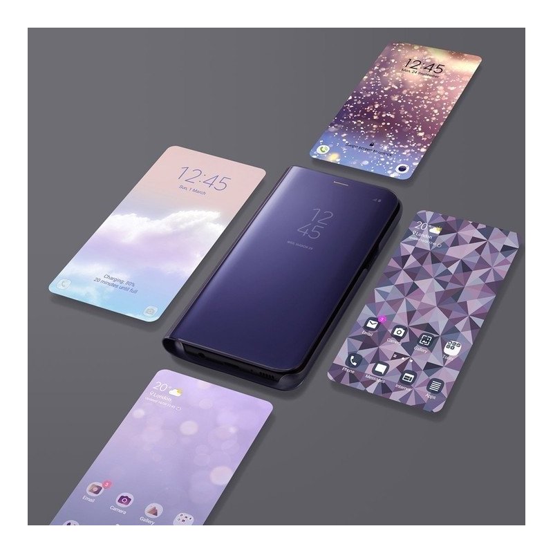 Husa Originala Samsung Galaxy S8+, Galaxy S8 Plus Clear View Cover Albastru