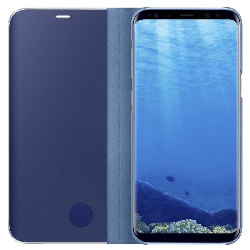 Husa Originala Samsung Galaxy S8+, Galaxy S8 Plus Clear View Cover Albastru