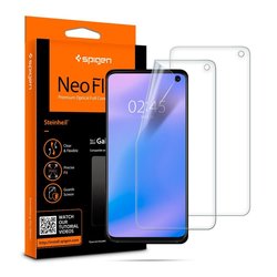 Folie Protectie FullCover Samsung Galaxy S10 Spigen Neo Flex (2 Pack) - Clear