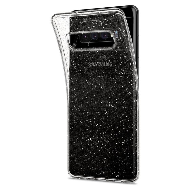 Husa Samsung Galaxy S10 Plus Spigen Liquid Crystal Glitter - Crystal Quartz