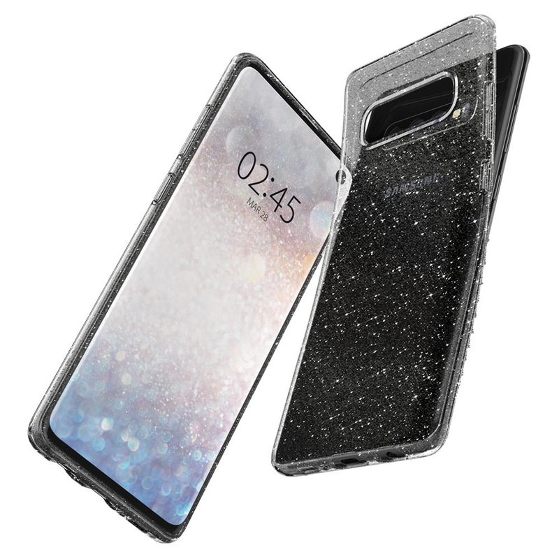 Husa Samsung Galaxy S10 Plus Spigen Liquid Crystal Glitter - Crystal Quartz