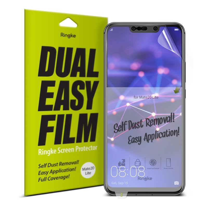 Folie Protectie FullCover Huawei Mate 20 Lite Ringke Dual Easy(2 Pack) - Clear