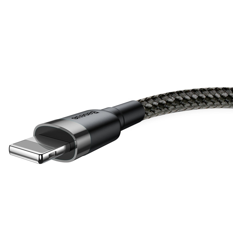 Cablu de date Lightning Baseus, 1.5A, 2m, negru-gri, CALKLF-CG1