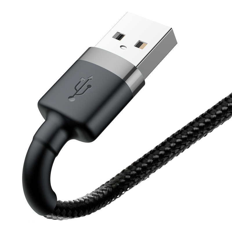 Cablu de date Lightning Baseus, 1.5A, 2m, negru-gri, CALKLF-CG1