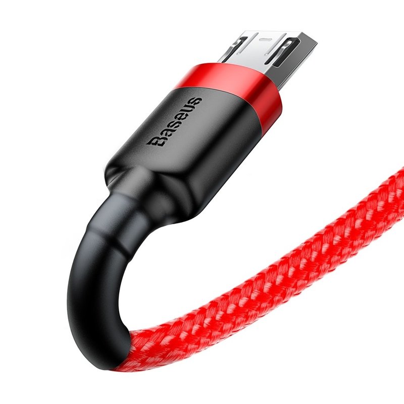 Cablu de date Micro-USB Baseus, 1.5A, 2m, rosu, CAMKLF-C09