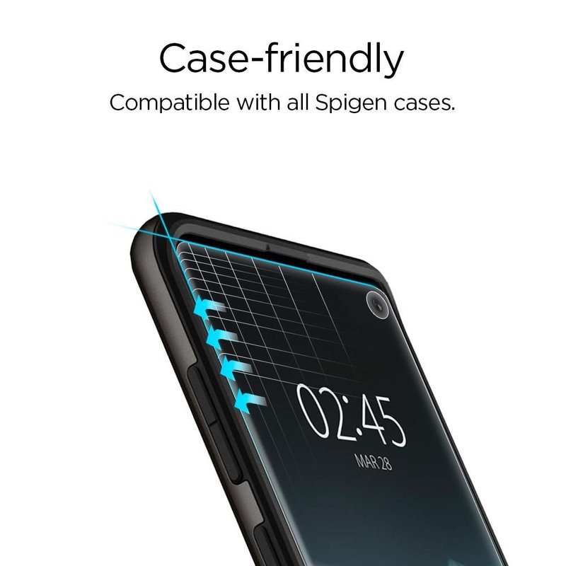 Folie Protectie FullCover Samsung Galaxy S10 Plus Spigen Neo Flex(2 Pack) - Clear