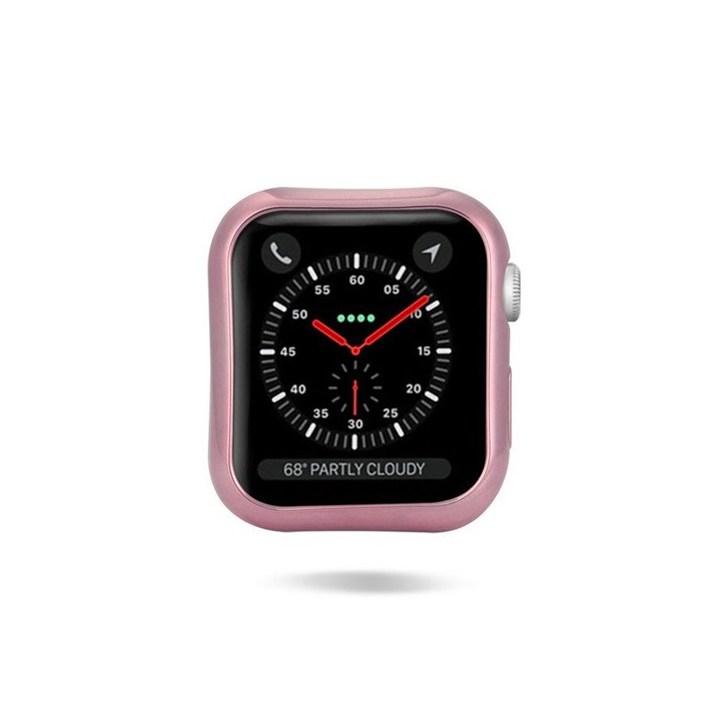 [Pachet 2x] Husa Apple Watch 4 40mm Dux Ducis Silicon - Roz si Transparent