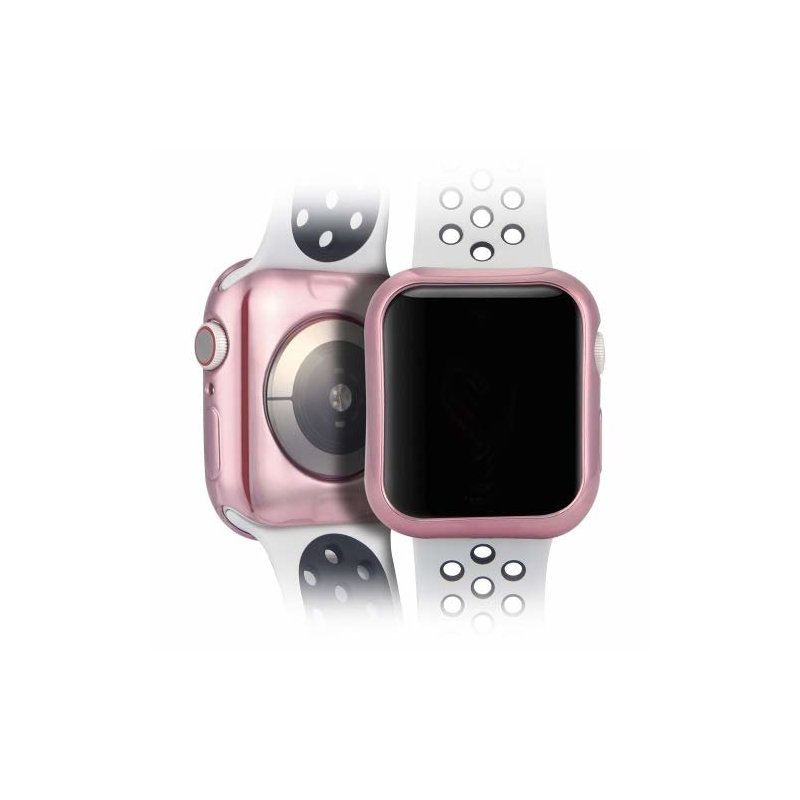 [Pachet 2x] Husa Apple Watch 4 44mm Dux Ducis Silicon - Roz si Transparent