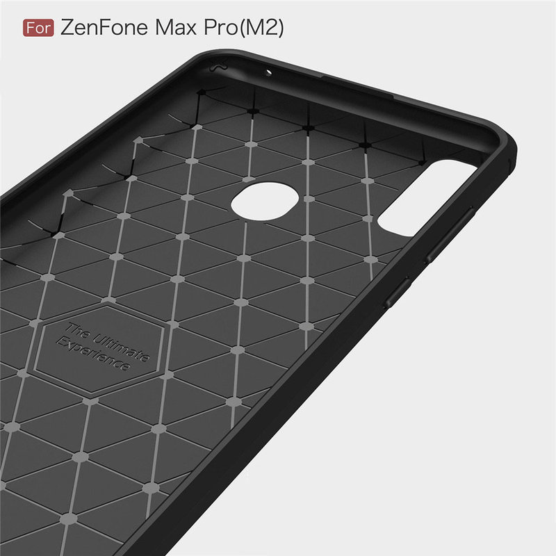 Husa Asus Zenfone Max Pro M2 ZB631KL TPU Carbon Negru