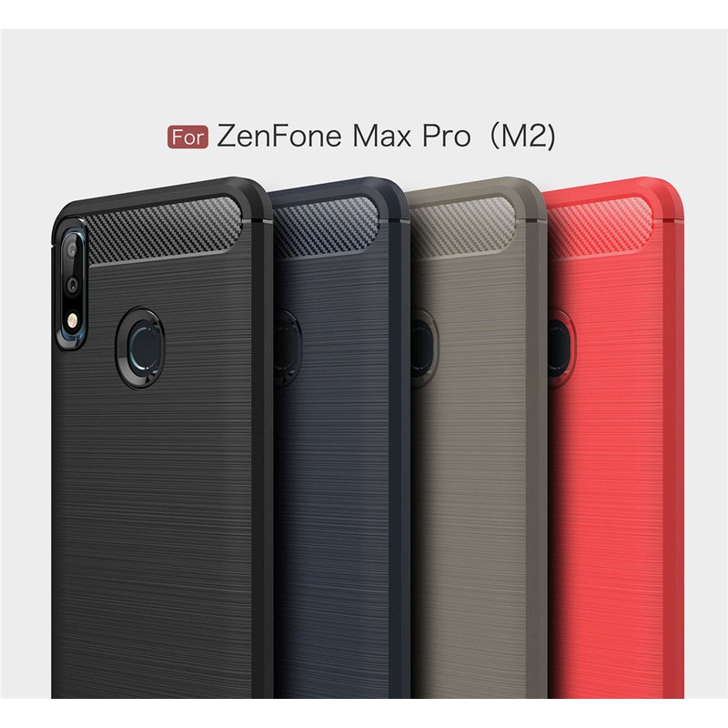 Husa Asus Zenfone Max Pro M2 ZB631KL TPU Carbon Negru