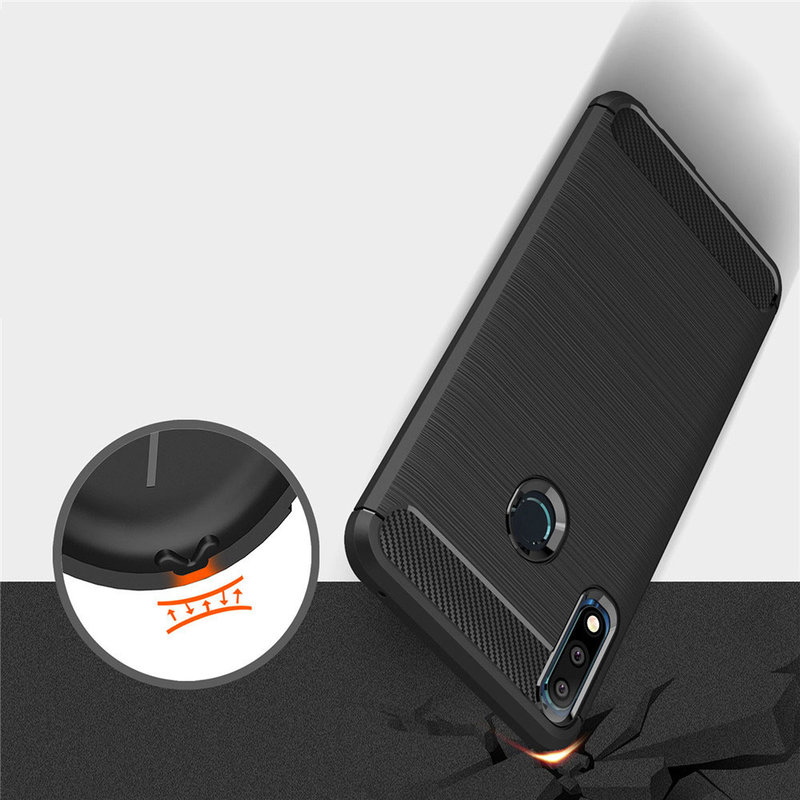 Husa Asus Zenfone Max Pro M2 ZB631KL TPU Carbon Negru