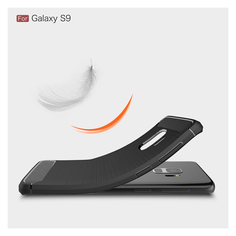 Husa Samsung Galaxy S9 Techsuit Carbon Silicone, negru