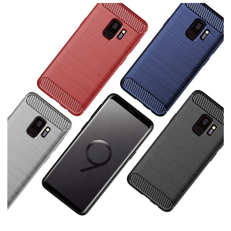 Husa Samsung Galaxy S9 Techsuit Carbon Silicone, negru