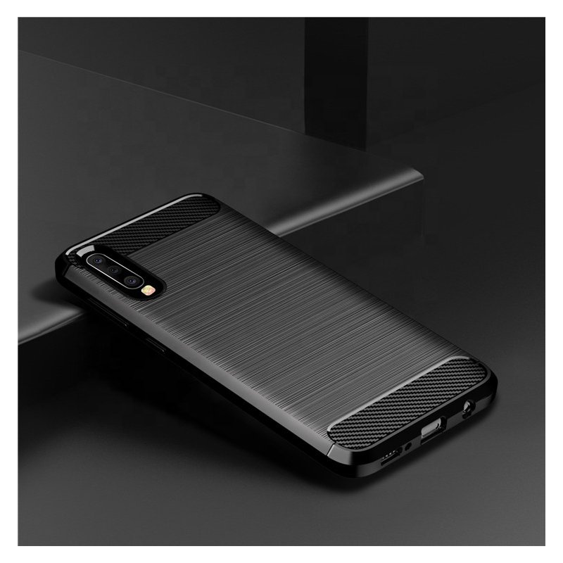 Husa Samsung Galaxy A50 Techsuit Carbon Silicone, negru