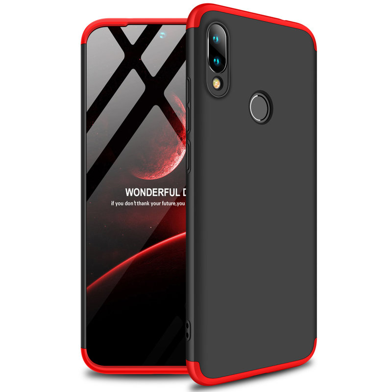 Husa Xiaomi Redmi Note 7 GKK 360 Full Cover Negru-Rosu
