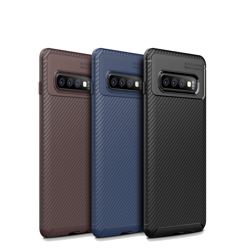 Husa Samsung Galaxy S10 Mobster Carbon Skin Albastru