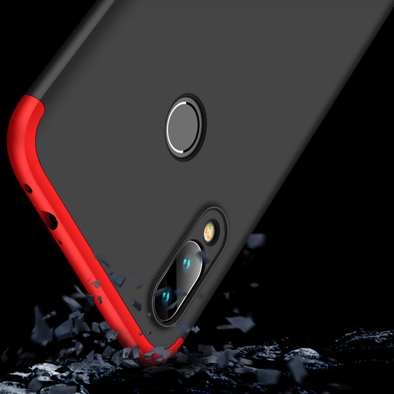 Husa Xiaomi Redmi Note 7 GKK 360 Full Cover Negru-Rosu