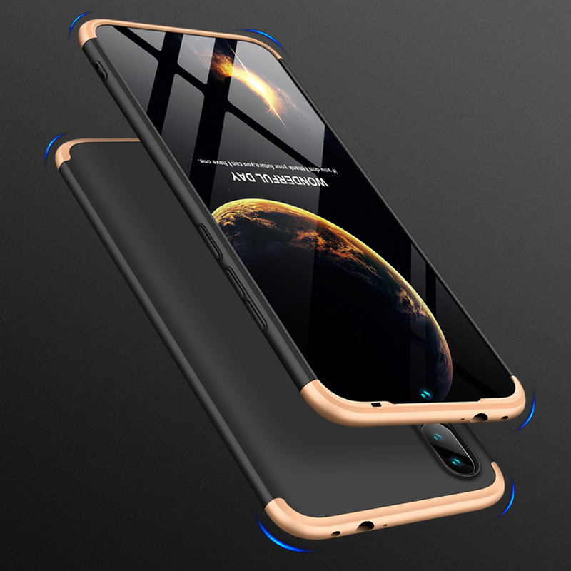 Husa Xiaomi Redmi Note 7 GKK 360 Full Cover Negru-Auriu