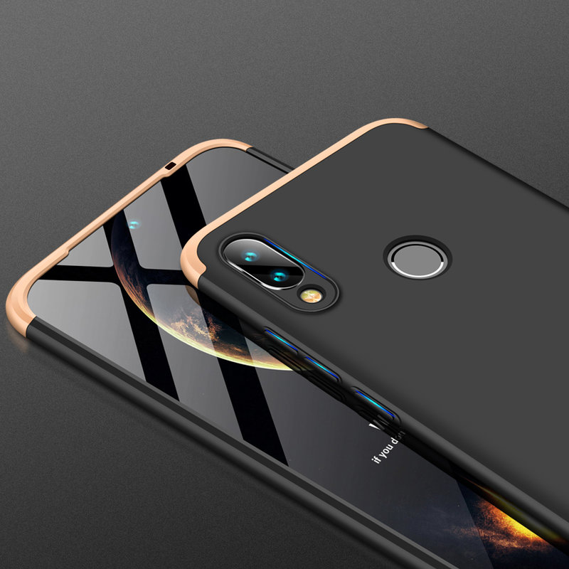 Husa Xiaomi Redmi Note 7 GKK 360 Full Cover Negru-Auriu