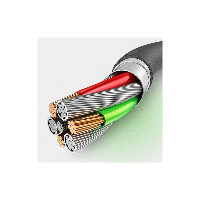 Cablu de date Type-C Cu LED-uri Activate De Sunet, Proda - Alb