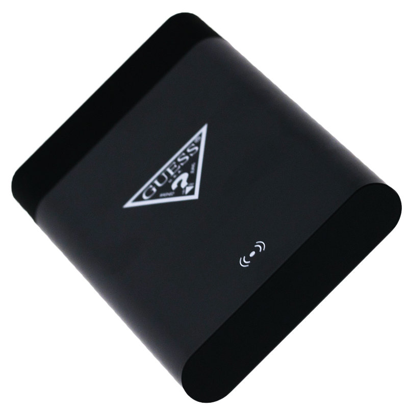 Acumulator extern Wireless 8000 mAh Guess, 2 Porturi USB + Qi Tech. - Negru GUL24WPB8TLBK