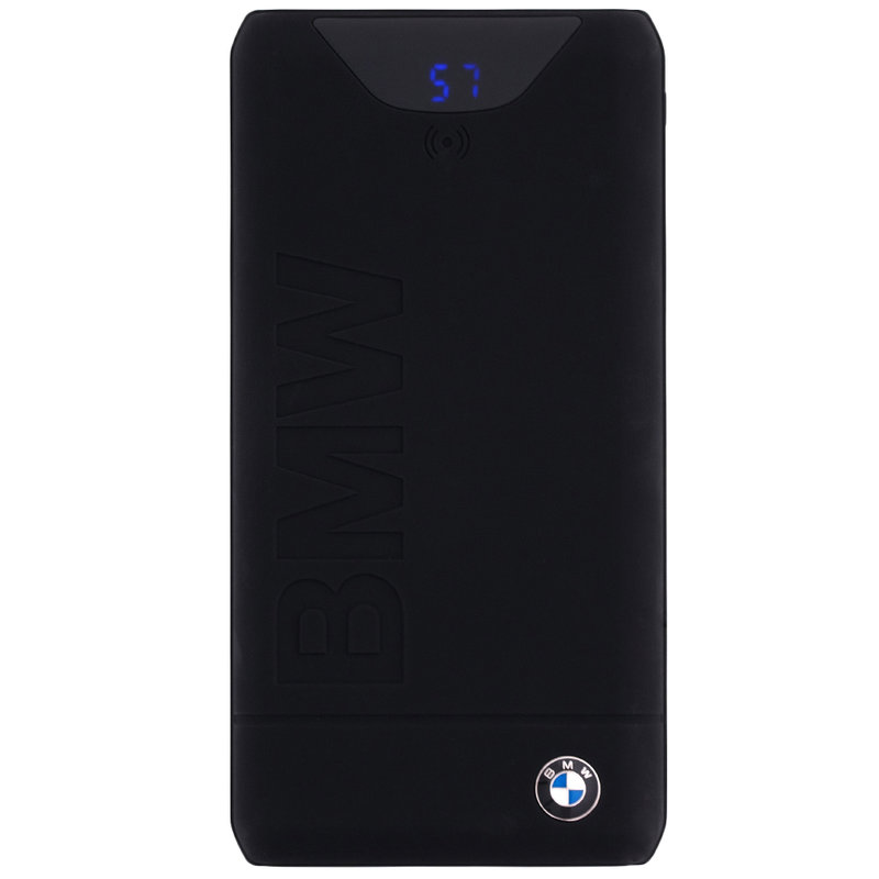 Acumulator extern Wireless 10000 mAh BMW, 2 Porturi USB + Qi Tech. - Negru BMWCPB10KLOB
