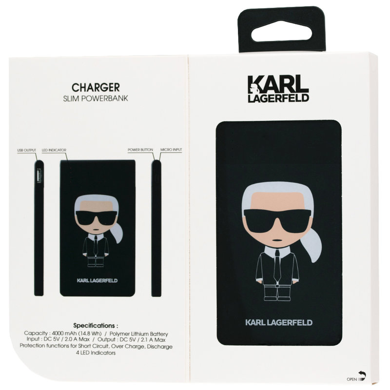 Acumulator extern 4000 mAh Karl Lagerfeld - Negru