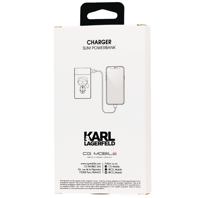 Acumulator extern 4000 mAh Karl Lagerfeld - Negru