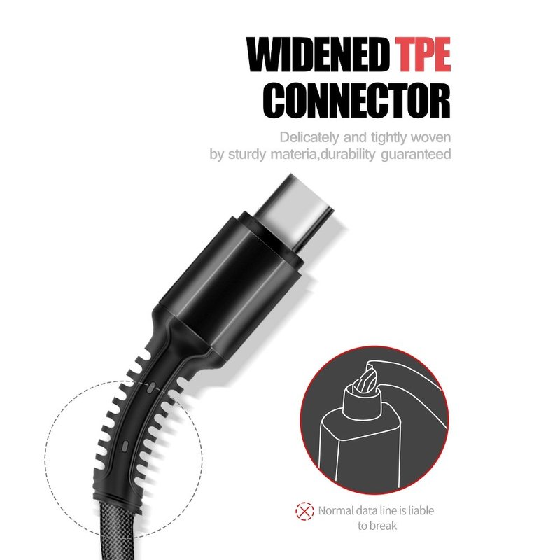 Cablu de date 3in1 Ldio LC-93 120cm Micro-USB Lightning Type-C - Gri