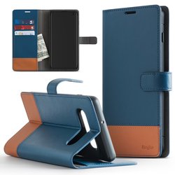 Husa Samsung Galaxy S10 Plus Ringke Wallet Stand Flip Case - Blue