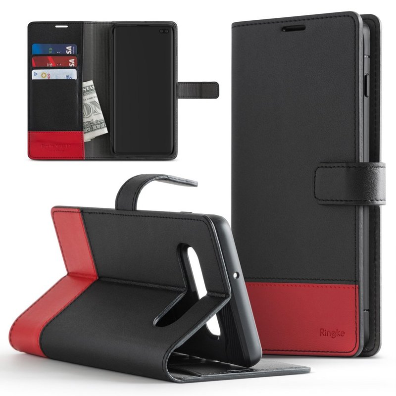 Husa Samsung Galaxy S10 Ringke Wallet Stand Flip Case - Black