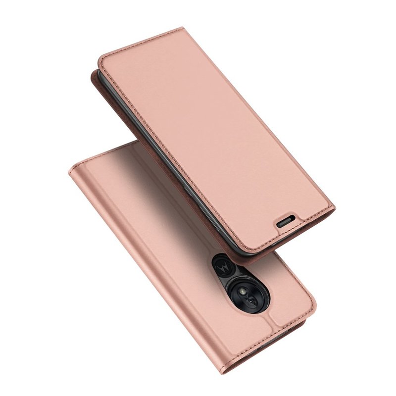 Husa Motorola Moto G7 Play Dux Ducis Flip Stand Book - Roz
