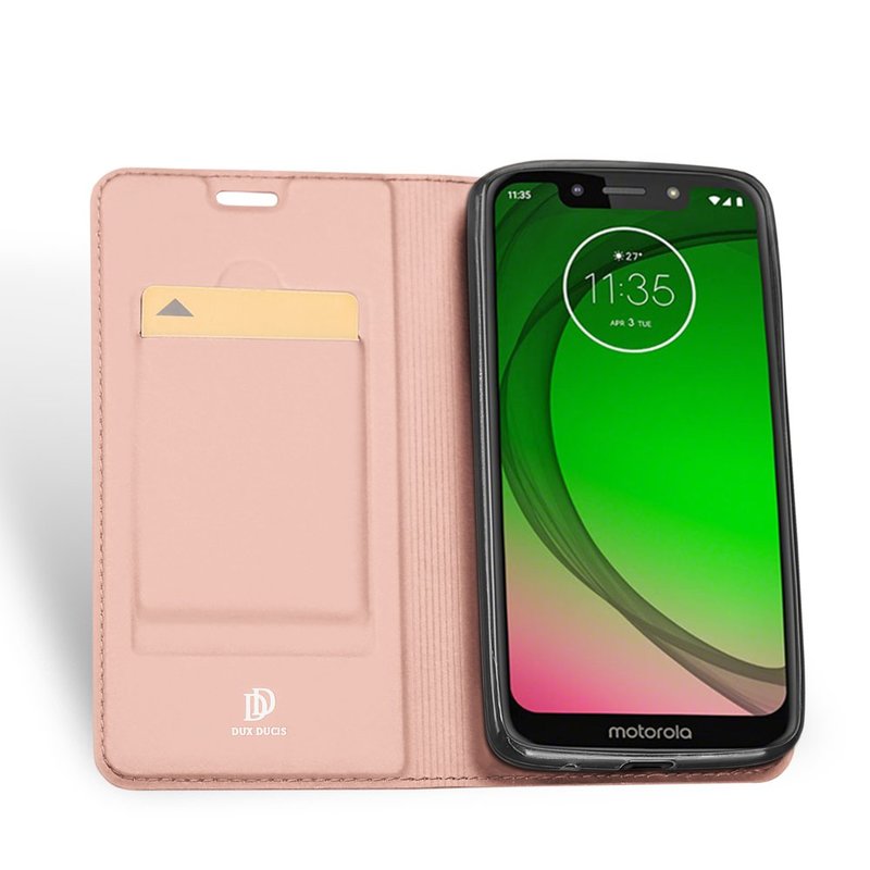Husa Motorola Moto G7 Play Dux Ducis Flip Stand Book - Roz