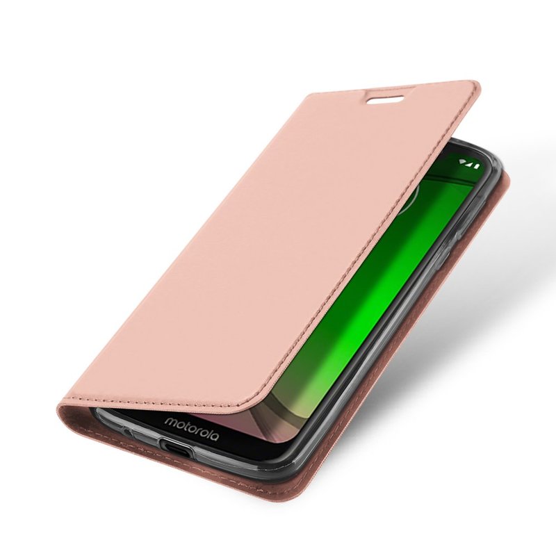 Husa Motorola Moto G7 Play Dux Ducis Flip Stand Book - Roz